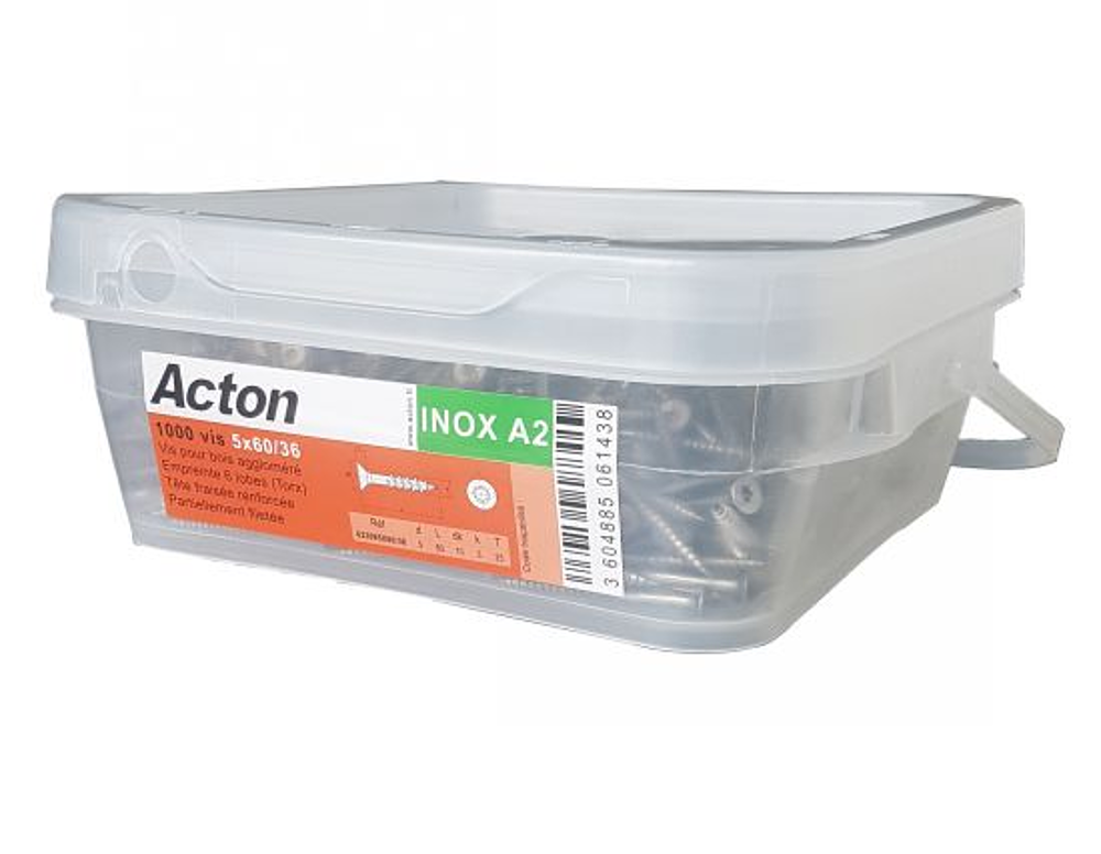 VIS BOIS AGGLOMERE TETEFRAISEE 4X50 FILETAGE PARTIEL6 LOBES INOX A2 BO