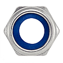 Ecrou H indess. bague nylon inox 10x150 DIN985 (boite de 100)
