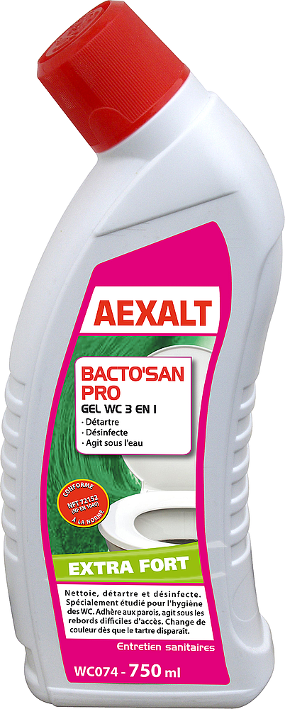 GEL WC DESINFECTANT  BACTO SANS PRO (avec bec canard° 750ml