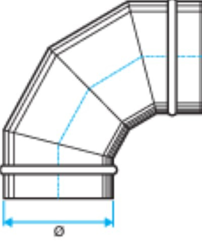 COUDE GALVA 90° - D125 OUTI