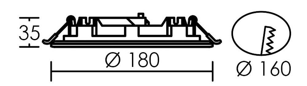 FLAT-ISO CCT 13W 3-4000K BLC
