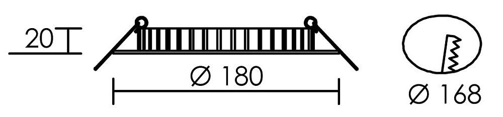FLAT LED 13W/3000K BLANC