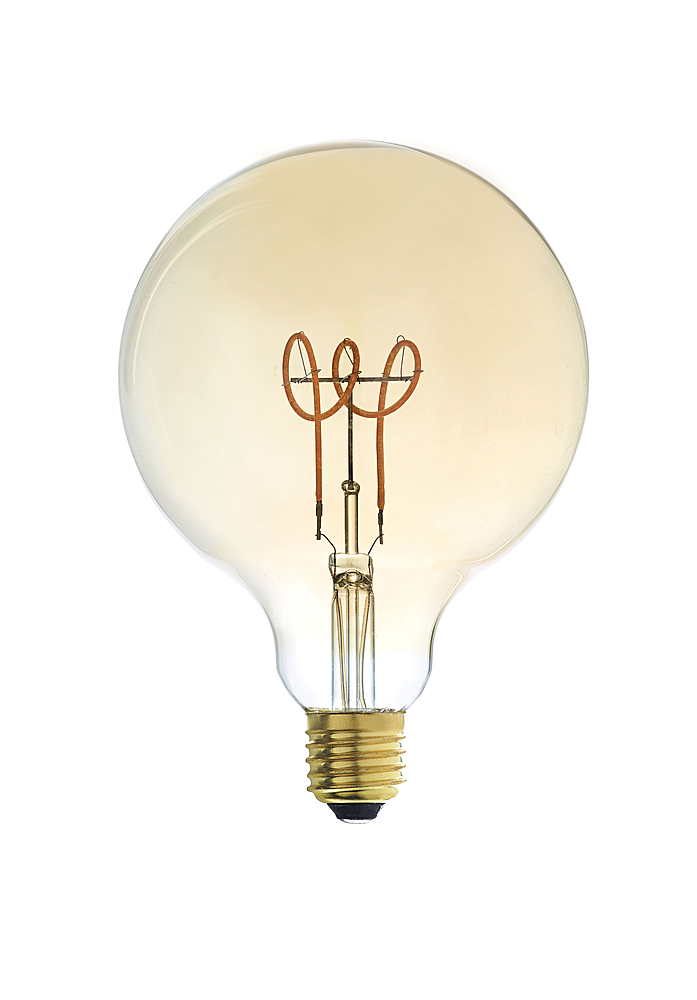 AMBER LED E27 G125 3,5W DIM