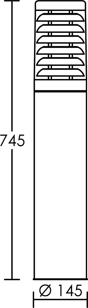 BORNE KADO 75 E27 BOIS