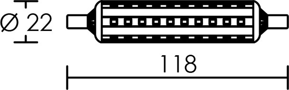 LPE LED R7S 10W/3000K 118MM