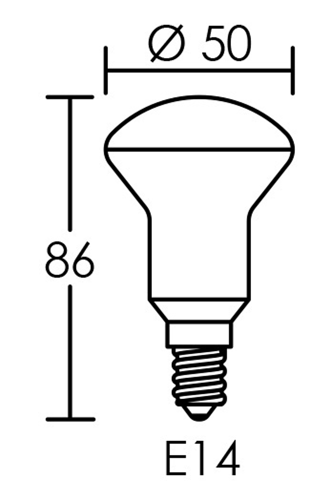 LPE LED R50 E14 4,2W/2700K