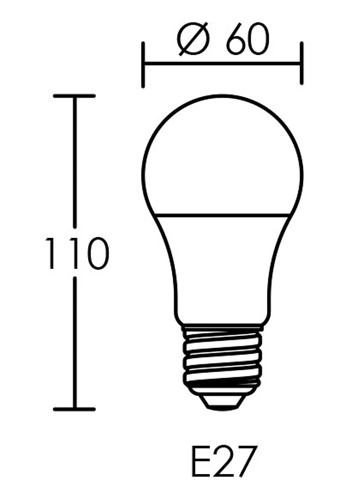 LPE E27 8W/2700K STEP DIM
