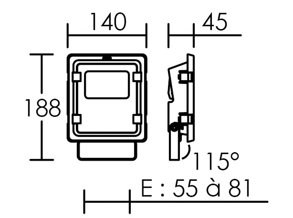 TWISTER 3 MW 25 3000K GRIS