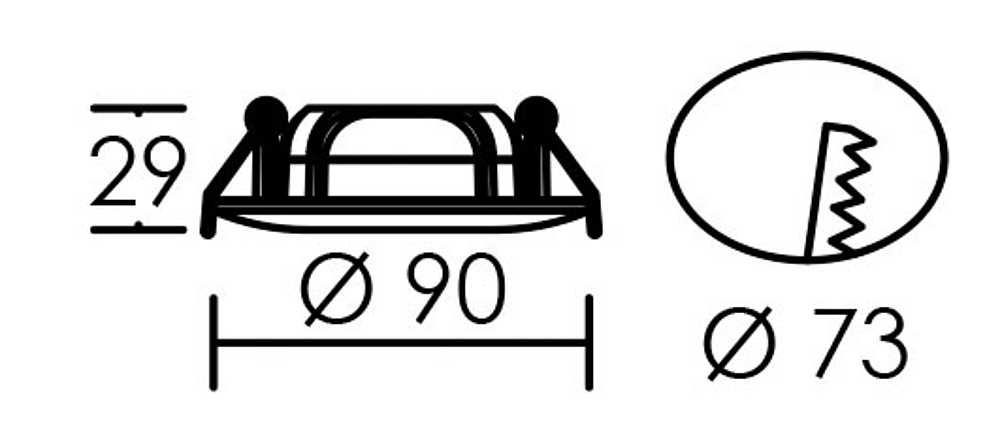AQUAFLAT 6W/4000K IP65 NOIR
