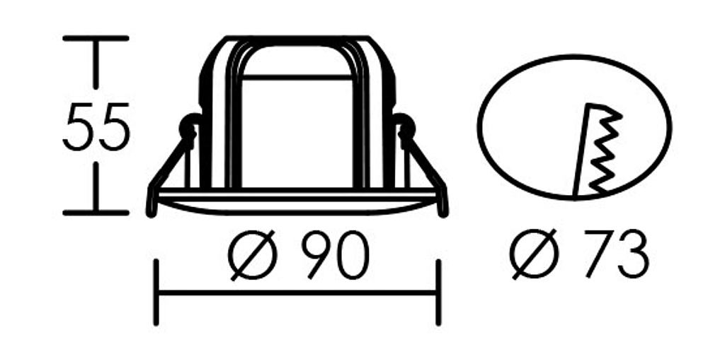 S-AQUAPRO 8W/4000K IP65 NOIR