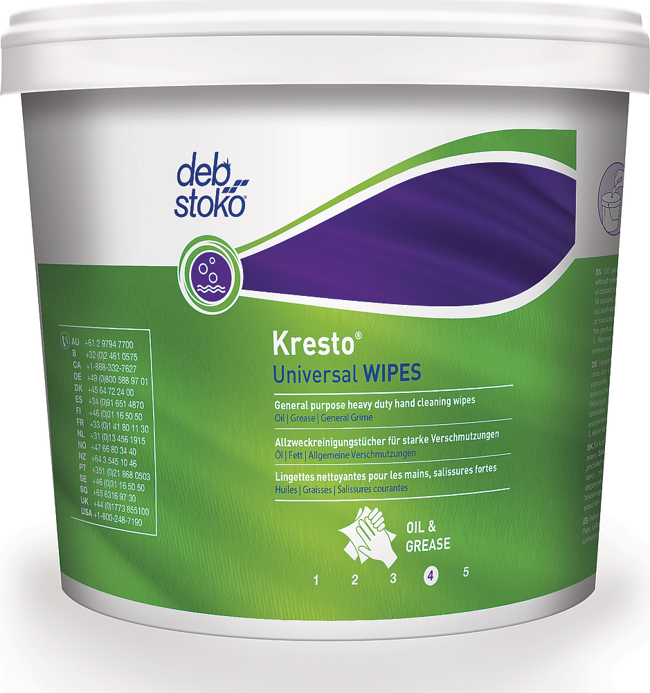 Lingettes solvantées pour le lavage des mains