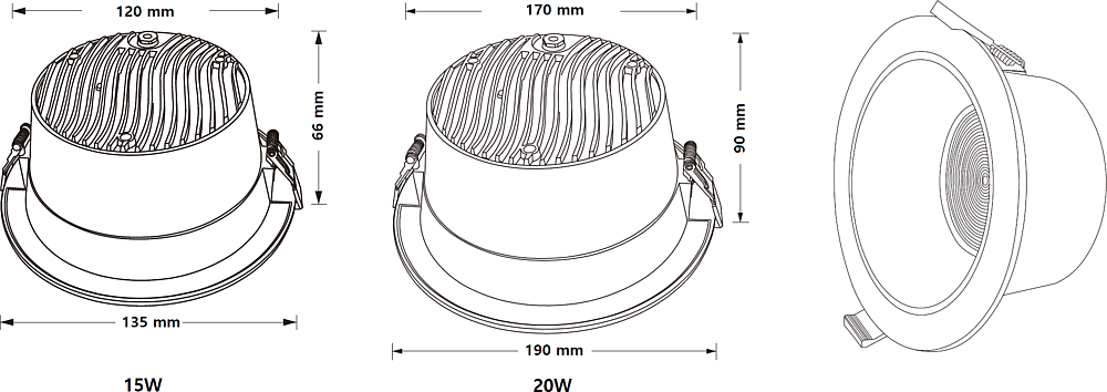 BLUES BLANC BRILLANT 20W CTC 3000-5000K
