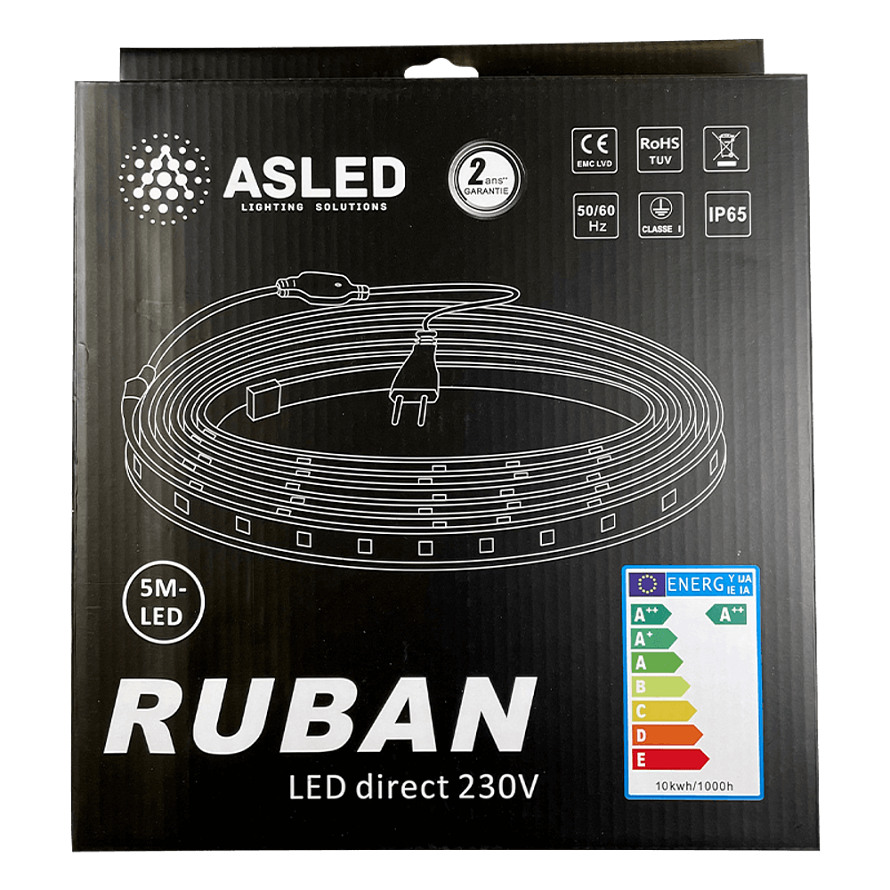 RUBAN LED 230V 5M 3000K