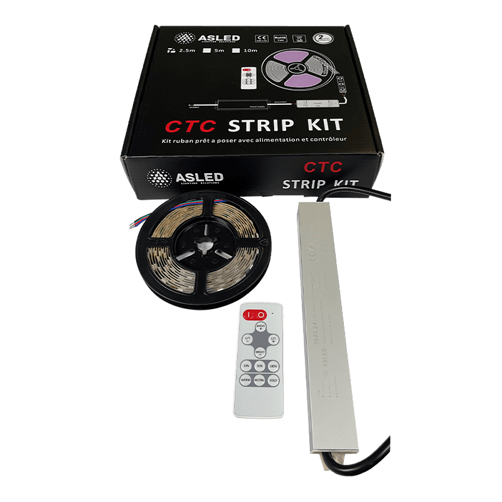 KIT RUBAN LED 2.5M 10W/M CTC