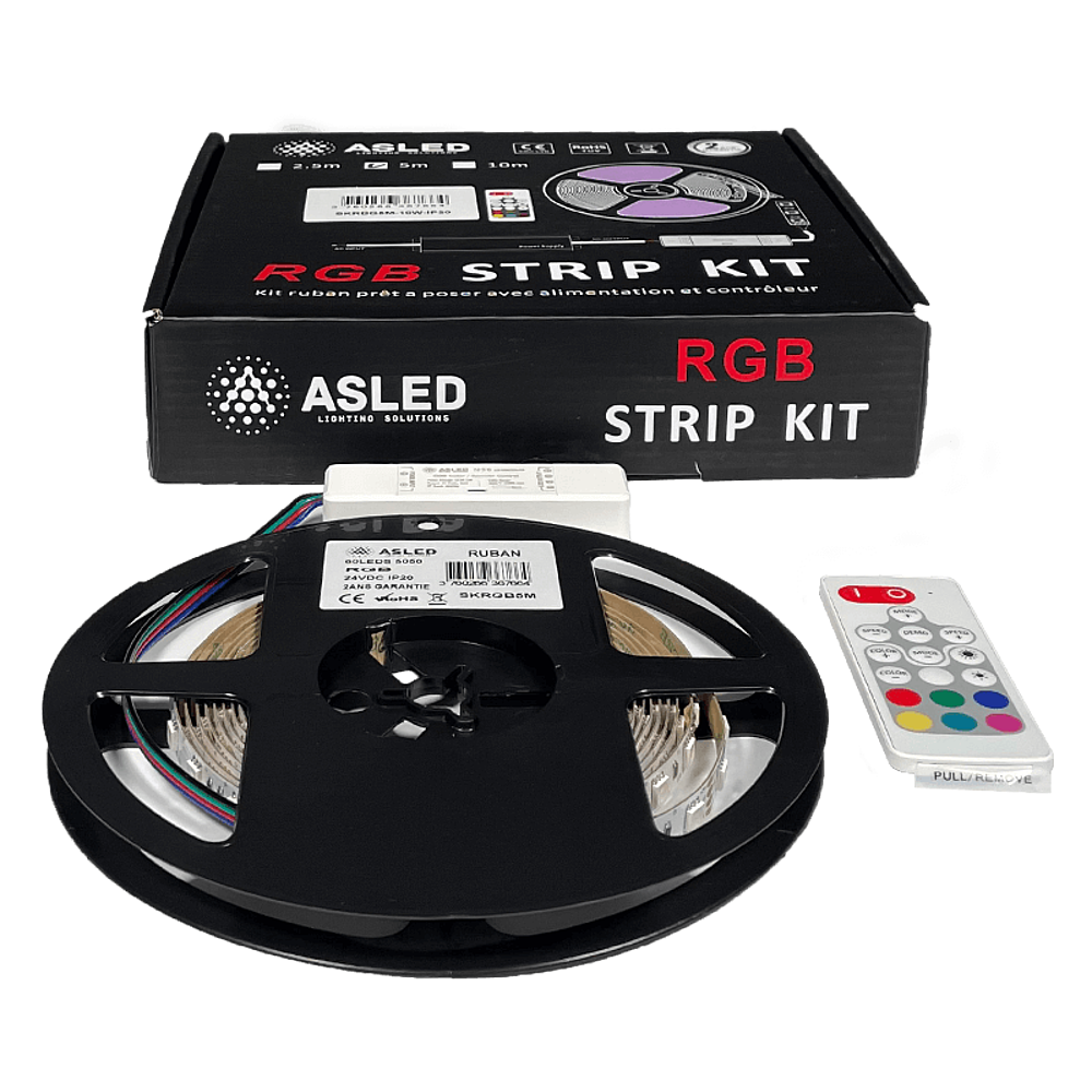 KIT RUBAN LED 5M 10W/M RGB