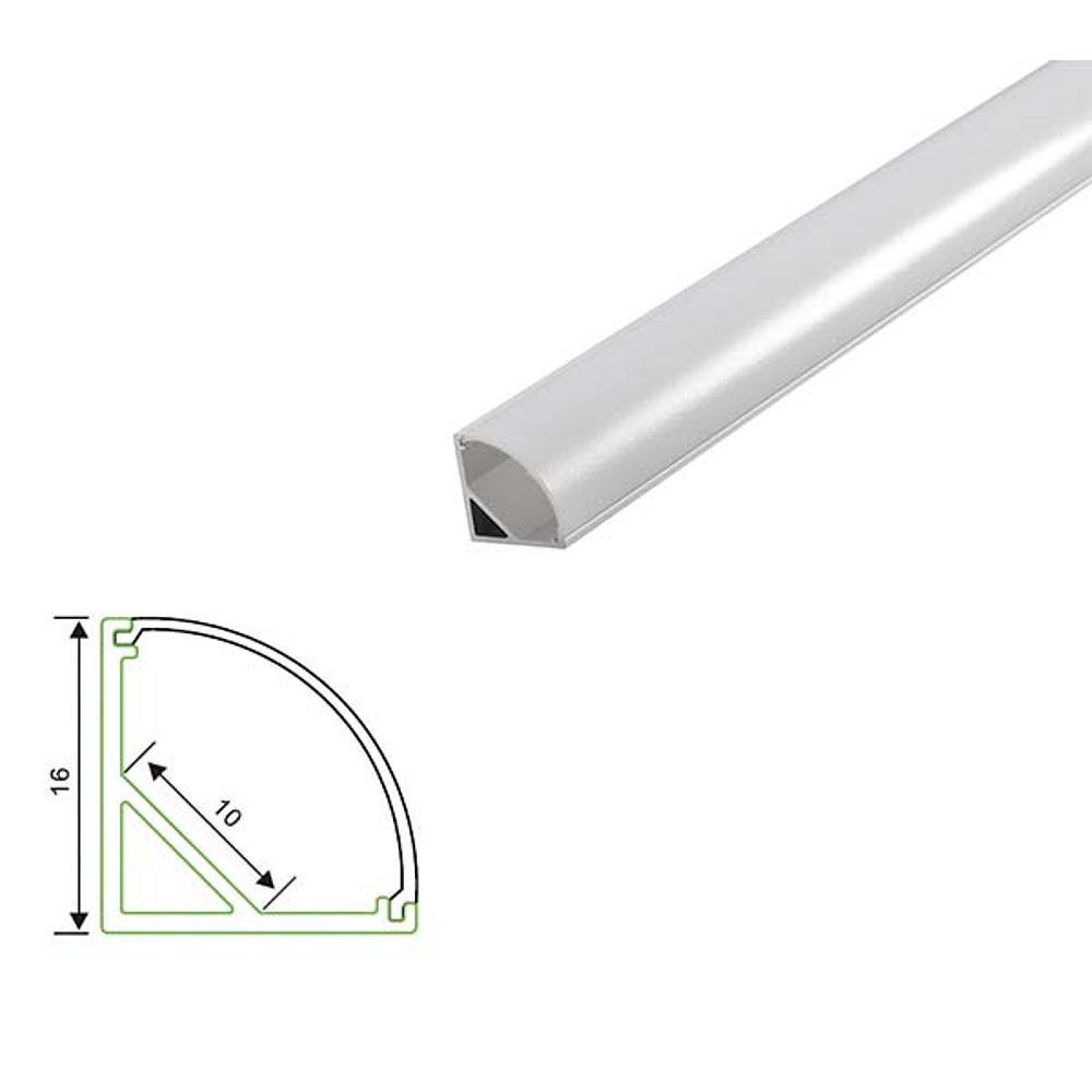 PROFIL ALU D'ANGE BARRE DE 2M X5