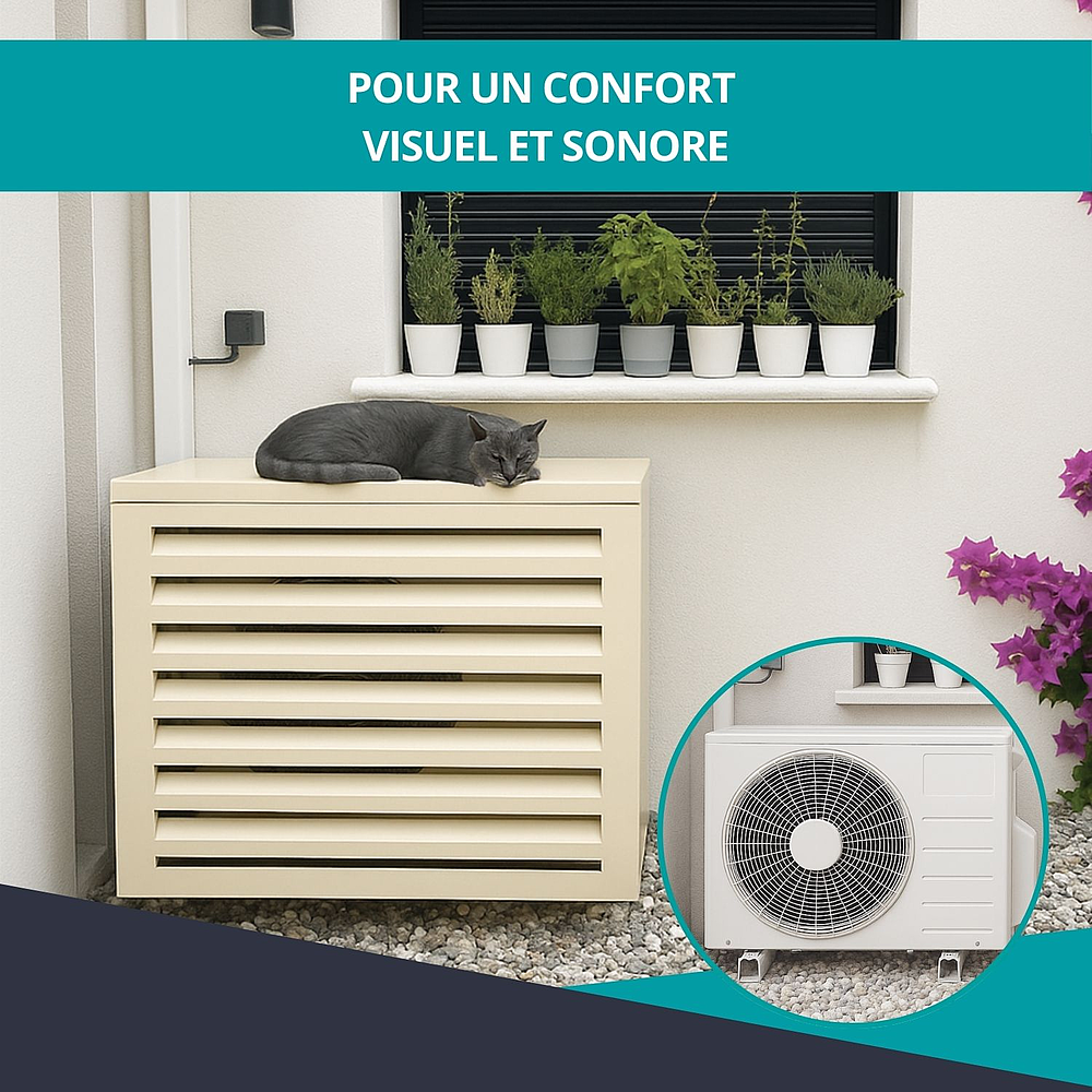 Cache clim acoustique Crème T1