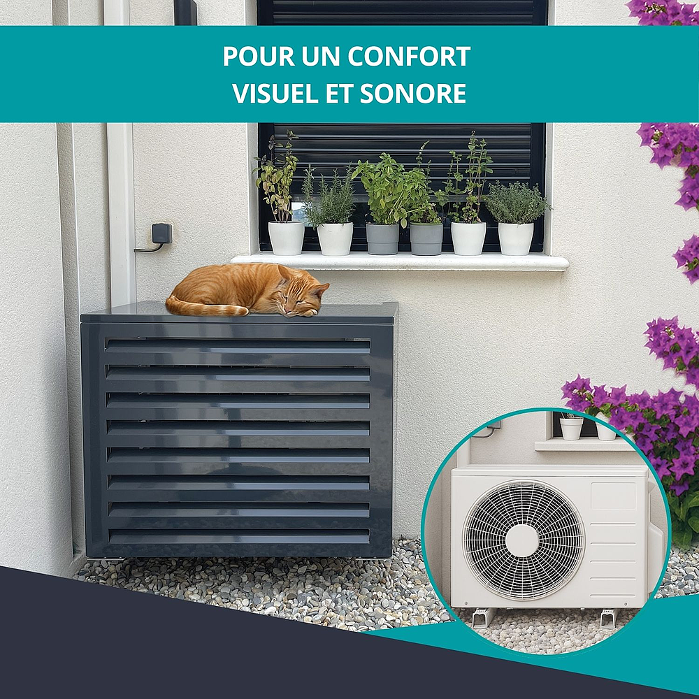 Cache clim acoustique Gris T1