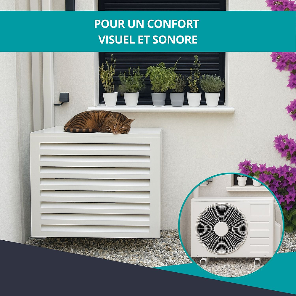 Cache clim acoustique Blanc T1