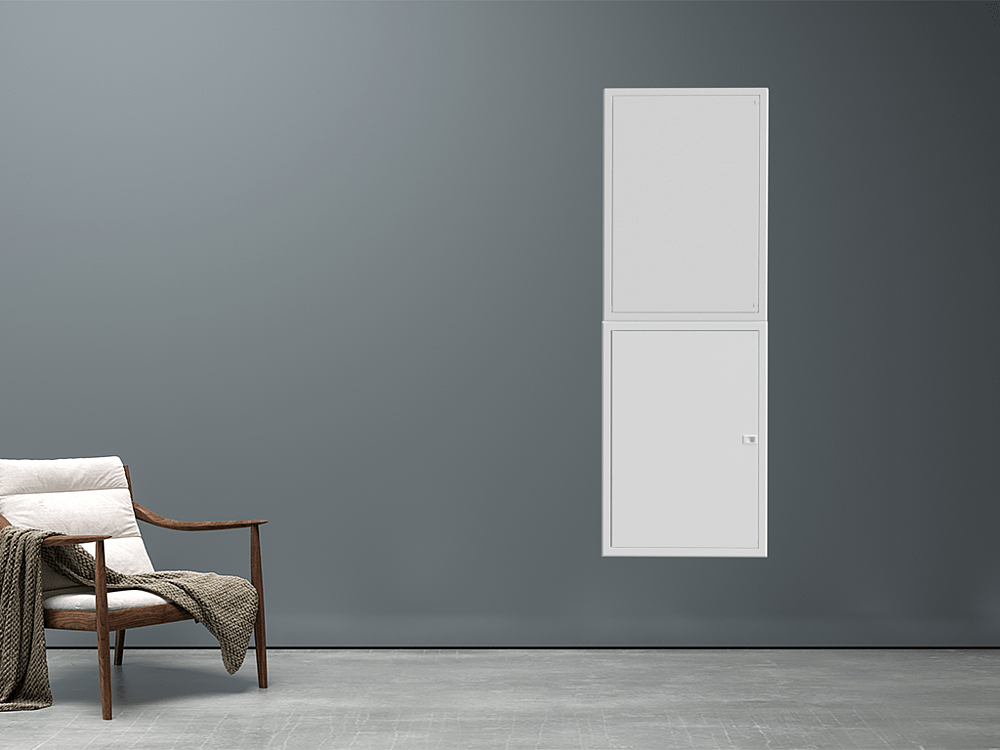 Porte affleurante 2 travées