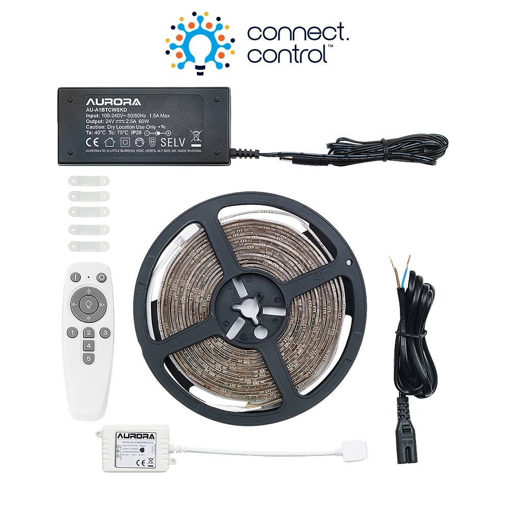 Kit BT 5m ruban LED RGBCX +T