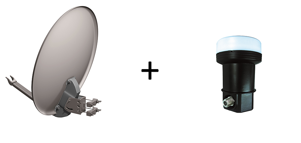 AXI KIT60AC3 LNB SINGLE + PARAB 60 CM ACIER