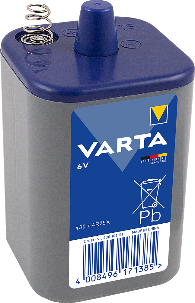 Pile 4R25-430 6v saline plastique ECOLI à ressort VARTA