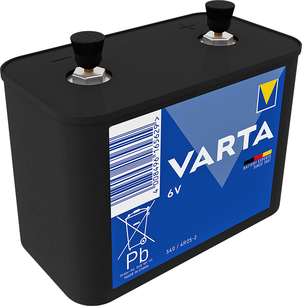 Pile 4R25/2  6v saline plastique PORTO à vis VARTA  pour boitier WORKLIGHT