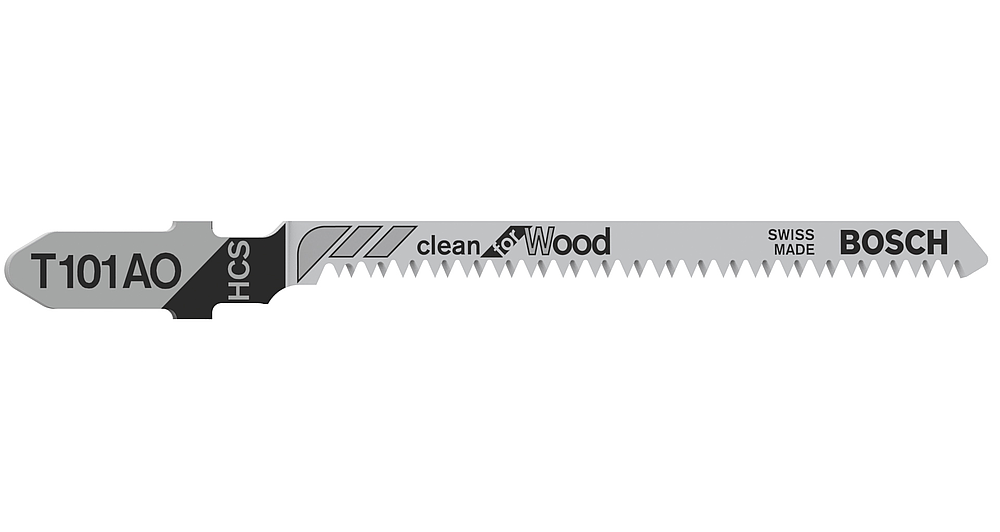 5 Lames scie sauteuse HCS Clean Bois 83mm : Pas : 1,4mm T101AO