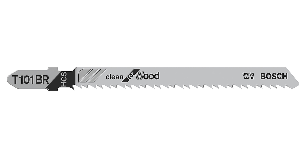 5 Lames scie sauteuse HCS Clean Bois 100mm : Pas : 2,5mm T101BR