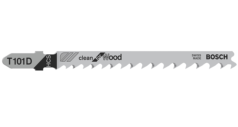 5 Lames scie sauteuse HCS Clean Bois 100mm : Pas : 4-5,2mm T101D
