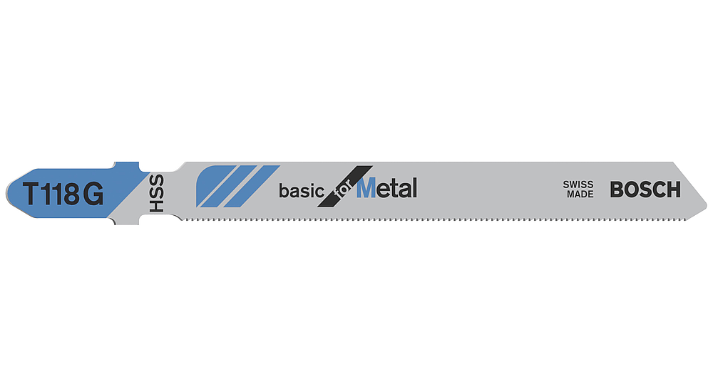 5 Lames scie sauteuse HSS  Métal 92mm : Pas : 0,7mm T118G