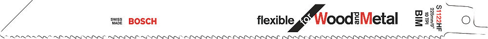 5 Lames scie sabre BIM Flexible Bois & Métal 225mm S1122HF