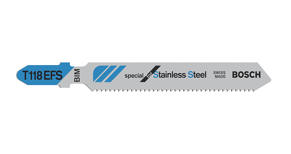 5 Lames scie sauteuse BIM  Inox 83mm : Pas : 1,4mm T118EFS