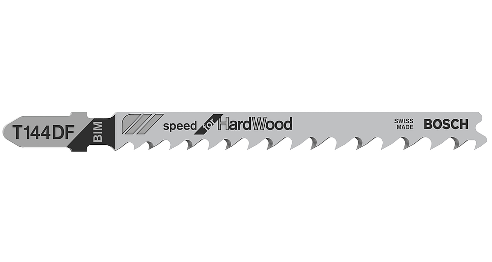 5 Lames scie sauteuse BIM Speed Bois dur 100mm : Pas : 4-5,2mm T144DF