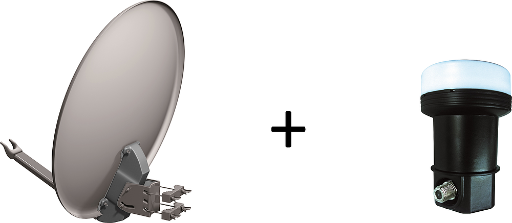 AXI KIT60AC3 LNB SINGLE + PARAB 60 CM ACIER