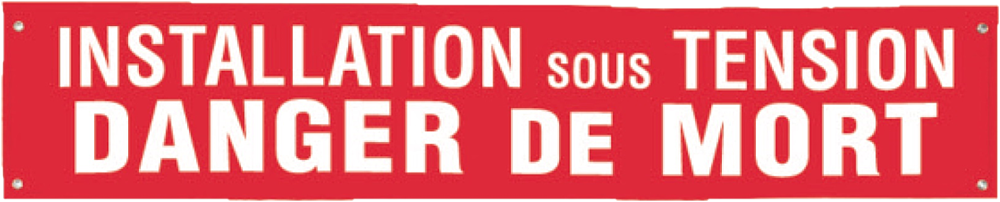 banderole "installations sous