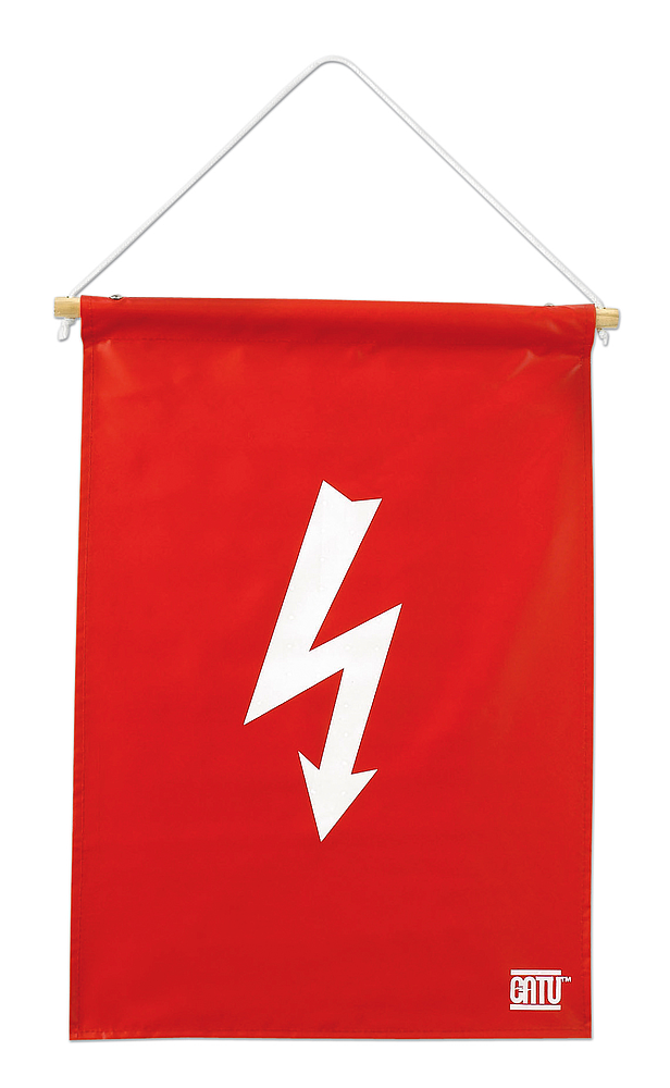 fanion rouge danger de mort