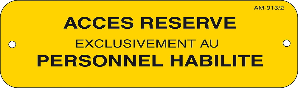affiche alu "reserve pers. hab
