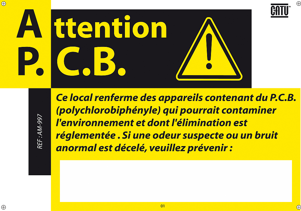 affiche alu "attention danger