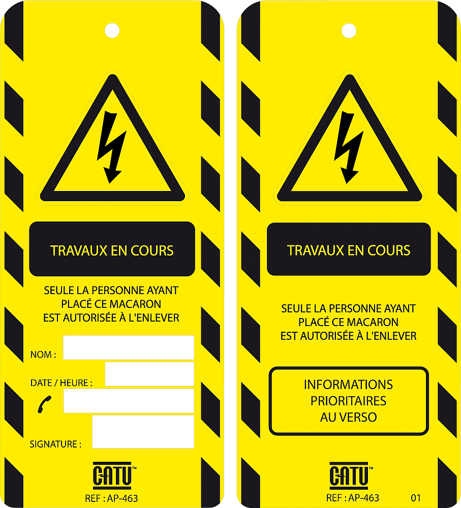 affichette "travaux en cours"