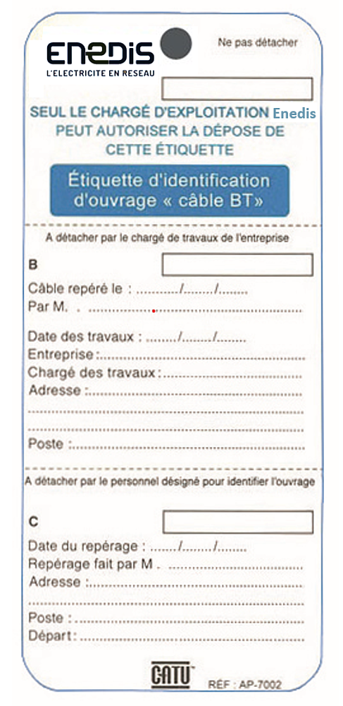 etiquette enedis avec scelle d