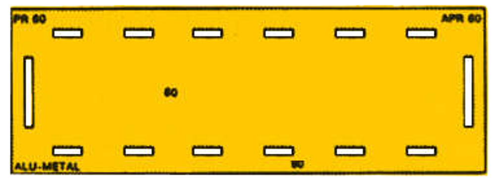 plaque alu iacm, 6 caracteres