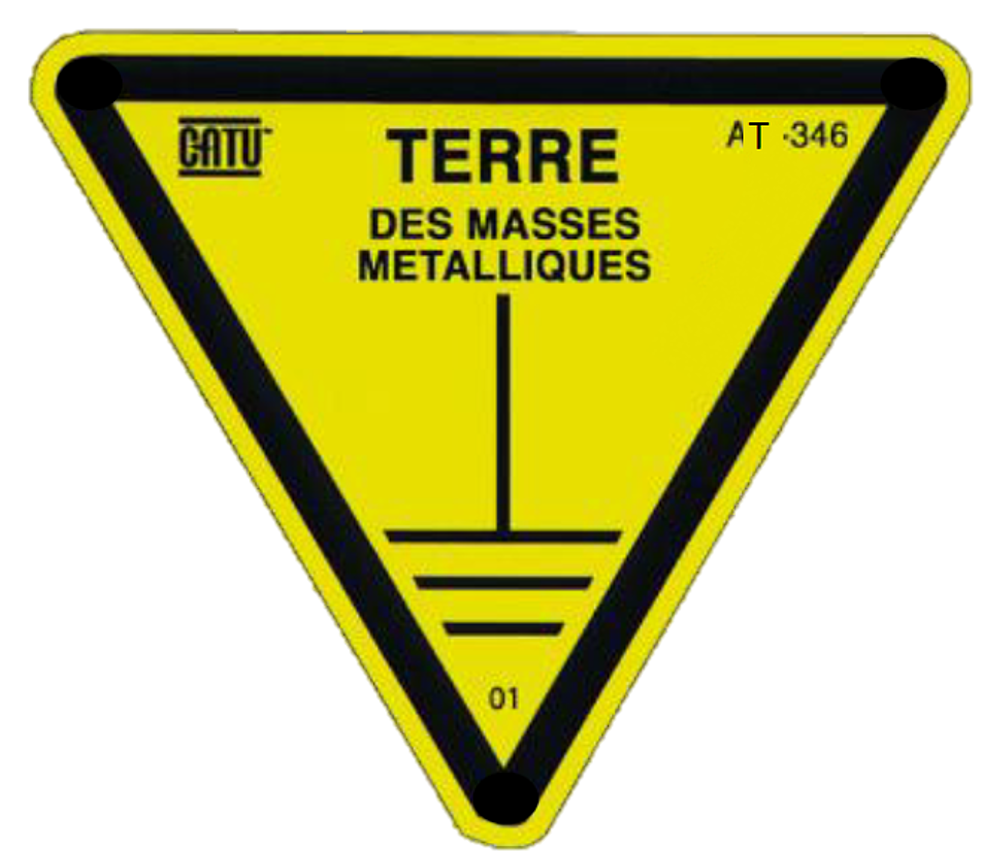 autocollant triangle "terre de