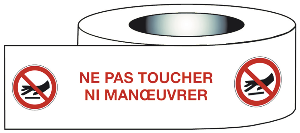 ruban adhesif "ne pas toucher.
