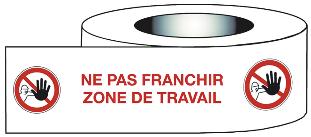 ruban "ne pas franchir zone de