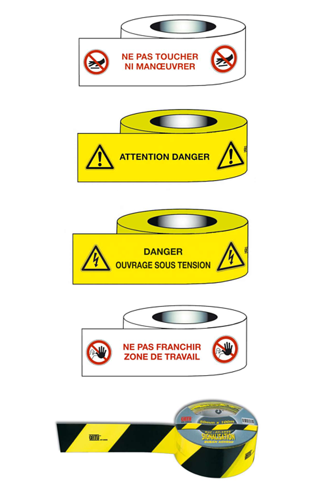 ruban adhesif jaune et noir 10