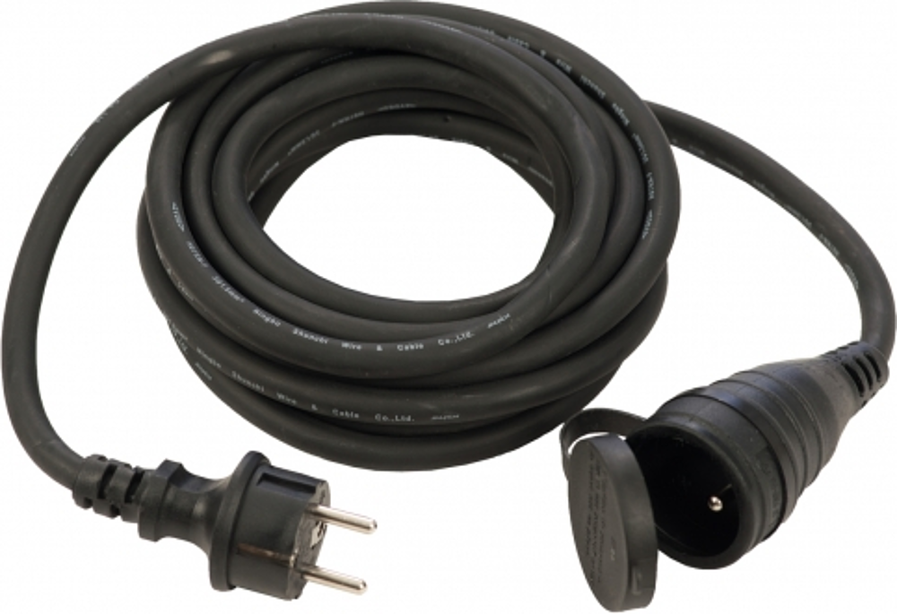 PROLONGATEUR PRO NOIR NF - 5M DE CÂBLE HO7RNF 3G2,5 - FICHE ET PRISE PROLONGATEUR PRO NOIR NF - 5M