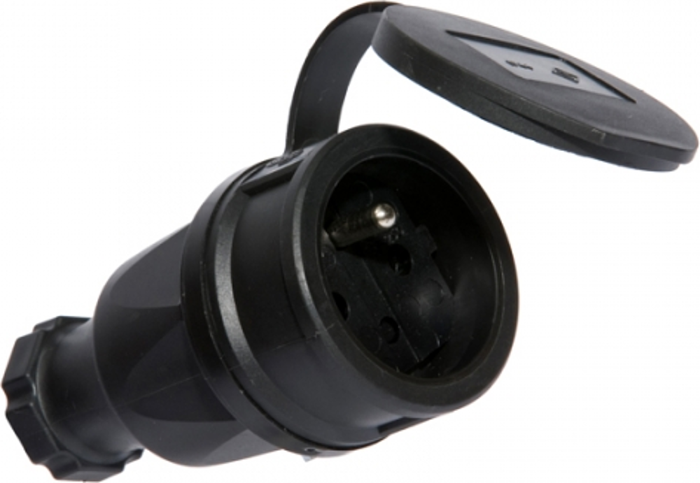 PRISE CAOUTCHOUC  2P+T 220V