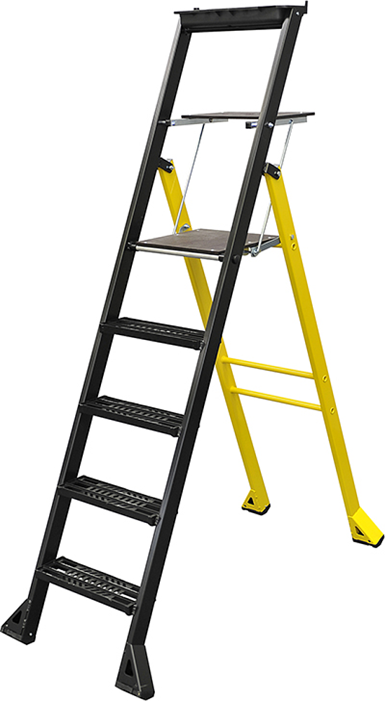 Escabeau aluminium à marches caillebotis MISTER T - Vignette 3